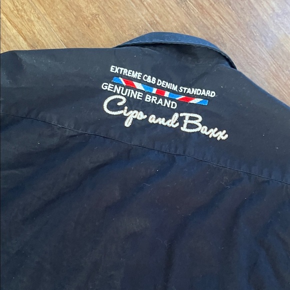 Cipo & Baxx Black Button Down embroidered Shirt, L - Picture 8 of 8